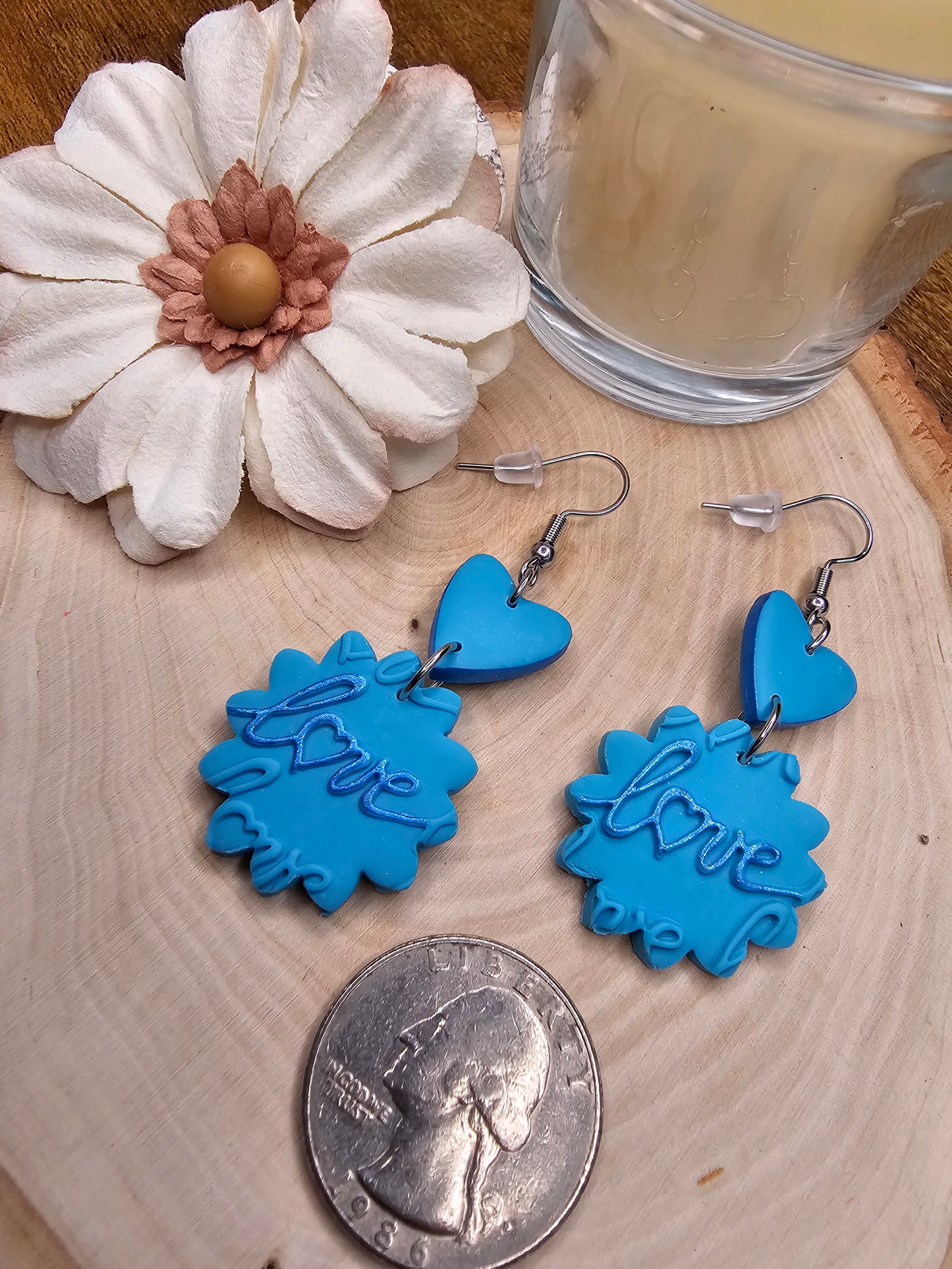 Blue love dangle